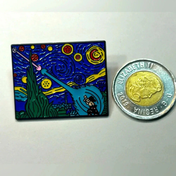 Dragonball x Van Gogh’s The Starry  Night Pin 🎨✨💥 - Picture 2 of 5
